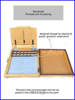 Pochade Box for plein air painting, watercolor paint set Shrubmart