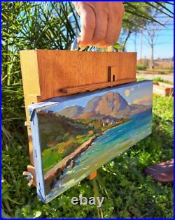 Pochade box for plein air painting, outdoor & portable artist easel