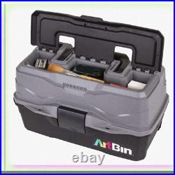 Portable 2-Tray Art Supply Organizer in Durable Plastic
