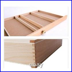 Portable Desktop Art Supply Wooden Storage Box Case Easel With 3 Drawer Penci C0