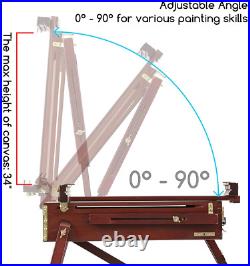 Portable French Easel for Outdoor Painting and Sketching Travel-Friendly Desig