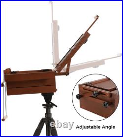 Portable Plein Air Easel, Pochade Box with Aluminum Tripod & 2 Nylon Carry Bags