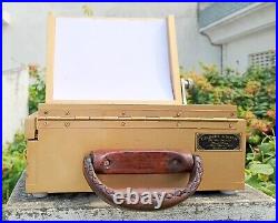 Portable Storage Box Organizer Wooden Artist Painter Box For Tools and Brushes