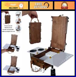 Portable Tabletop Easel with Watercolor Palette, Multifunctional Wooden Art Case Portable Tabletop Easel with Watercolor Palette, Multifunctional Wooden Art Case