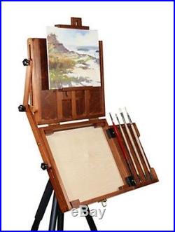 Portable Wooden Artist Painting Pochade Box Case Art Paint Supply Easel Easle