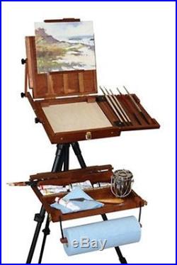 Portable Wooden Artist Painting Pochade Box Case Art Paint Supply Easel Easle