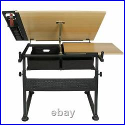 Portable Workbench Easel Drawer Artist Table Desktop Stand Sketch Box Art Supply