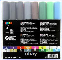 Posca Marker Set PC 5M 16 Standard Colours Paint Lack Acryl Kit Box Stifte