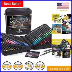 Premium 120 Colored Pencils Set Professional Quality Vibrant Soft Core Leads