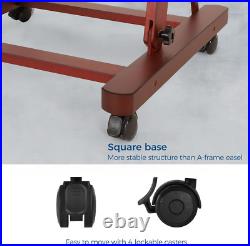 Premium Beech Wood H Frame Easel 75-146 with Storage Tray & Wheels