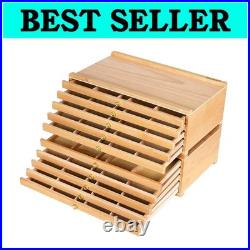 Premium Beech Wood Pencil Box 10 Drawers for Effortless Art Supply Organization