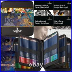 Premium Vibrant 120 Coloring Pencils Set Extras Oil-based Cores Premium Vibrant 120 Coloring Pencils Set Extras Oil-based Cores