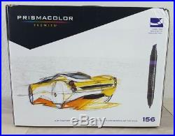 Prismacolor Premier Double Tip Chisel / Fine 156 Art Markers Box Set