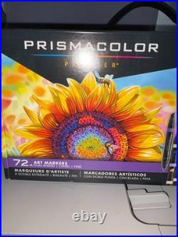 Prismacolor Premier Dual-Ended 72 Color Sunflower Box Art Marker Set BRAND NEW