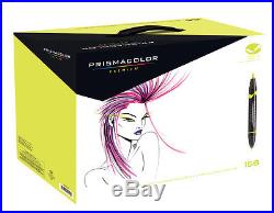 Prismacolor double tip Brush/Fine 156 Marker Box Set- alcohol-based artist color