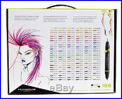 Prismacolor double tip Brush/Fine 156 Marker Box Set- alcohol-based artist color