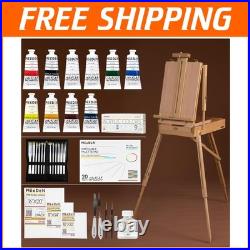 Professional Art Set with French Easel and Acrylic Paint Kit