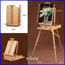 Professional Art Set with French Easel and Acrylic Paint Kit