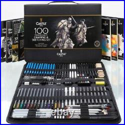 Professional Sketching Set with 100 Pieces, Ideal for Artists On-the-Go