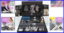 Professional Sketching Set with 100 Pieces, Ideal for Artists On-the-Go
