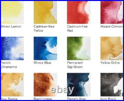 Professional Watercolor Paint Set 12 Half Pan Colors