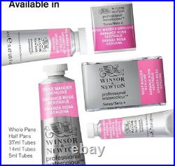 Professional Watercolor Paint Set, Lightweight Metal Box, 24 Half Pan