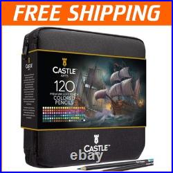 Quality Colored Pencils for Colorists 120 Pack with Zipper