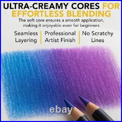 Quality Colored Pencils for Colorists 120 Pack with Zipper