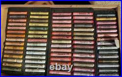REMBRANDT SOFT PASTELS 225 Pastels Wood Box Used