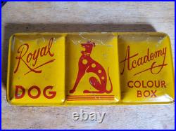 Raj Hans Reeves Copycat Watercolor Box Vintage Royal Dog & Deluxe Dog Paint Tins