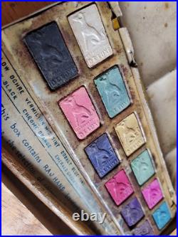Raj Hans Reeves Copycat Watercolor Box Vintage Royal Dog & Deluxe Dog Paint Tins