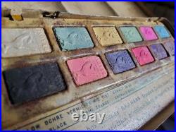 Raj Hans Reeves Copycat Watercolor Box Vintage Royal Dog & Deluxe Dog Paint Tins