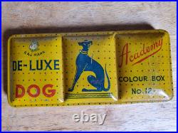 Raj Hans Reeves Copycat Watercolor Box Vintage Royal Dog & Deluxe Dog Paint Tins