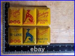 Raj Hans Reeves Copycat Watercolor Box Vintage Royal Dog & Deluxe Dog Paint Tins