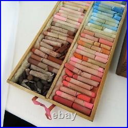 Rare Antique Girault Pastels in Original Box French c1920 era 2 pallets