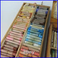 Rare Antique Girault Pastels in Original Box French c1920 era 2 pallets