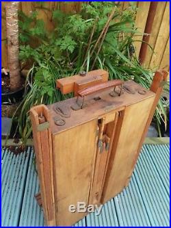 Rare Antique Lechertier Barbe Artists Travelling Easel Paint Box Great Condition