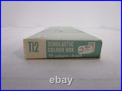 Rare Vtg Winsor & Newton's Scholastic Watercolours Palette Box No. B 12 Rare Vtg Winsor & Newton's Scholastic Watercolours Palette Box No. B 12
