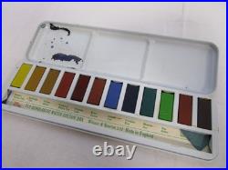 Rare Vtg Winsor & Newton's Scholastic Watercolours Palette Box No. B 12 Rare Vtg Winsor & Newton's Scholastic Watercolours Palette Box No. B 12