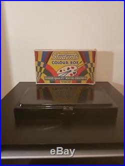 Reeves Students Colour Box new unused black vintage paintbox with original box
