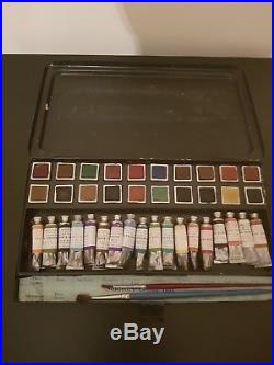 Reeves Students Colour Box new unused black vintage paintbox with original box