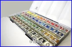 Rembrandt Artists Quality Watercolour Metal Box Set 48 Half Pan with brush
