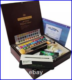Rowney Watercolors, Professional Solid Watercolors, 32-color set, wooden box Rowney Watercolors, Professional Solid Watercolors, 32-color set, wooden box