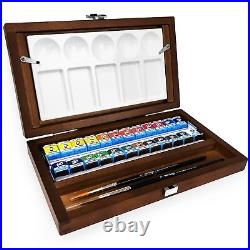 Royal Talens The National Gallery Watercolour Wooden Box 24 Pans + Brush