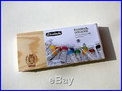 SCHMINCKE HKS Designer's Gouache (Opaque Watercolor) Tube Paint Set in Wood Box