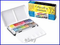 SENNELIER L'Aquarelle French Watercolor Paint, Metal Box Pocket Set of 12 Hal
