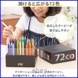 Sakura Crepas color pencil COUPY pencil Cubebox 72color black FY72BOX-BK one siz