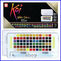 Sakura Koi Watercolour Paint Pocket Field Sketch Box Set of 72 Colours