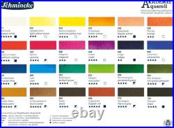 Schmincke AKADEMIE Watercolor Paint Box, Full Assortment 24 X 1/1 Pans, 75 425