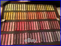Schmincke Artists Soft Pastels, 400 Pastels in Four Tray Set, Deluxe Wood Box